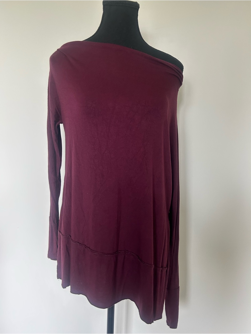 We The Free Off-Shoulder Long Sleeve Top - Burgundy